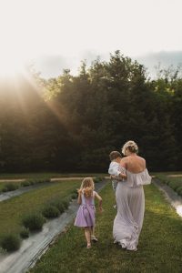 golden hour, mommy and me, lavender field photo shoot, michigan photographer