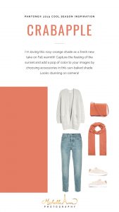 pantone fall color outfit inspiration guide coral crabapple orange salmon
